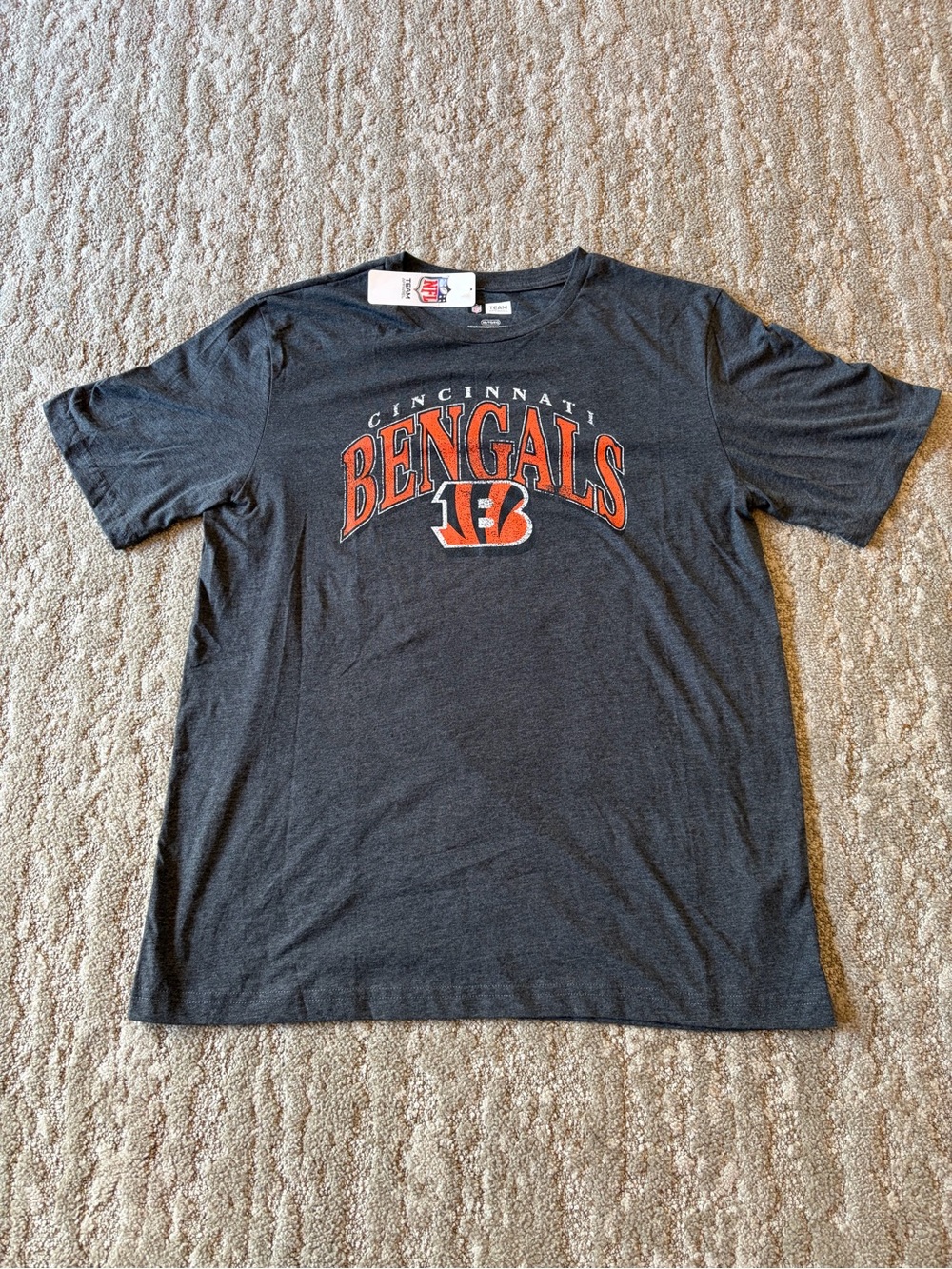 NFL Team Apparel Cincinnati Bengals Men’s Dark Gray XL Graphic T-Shirt NWT